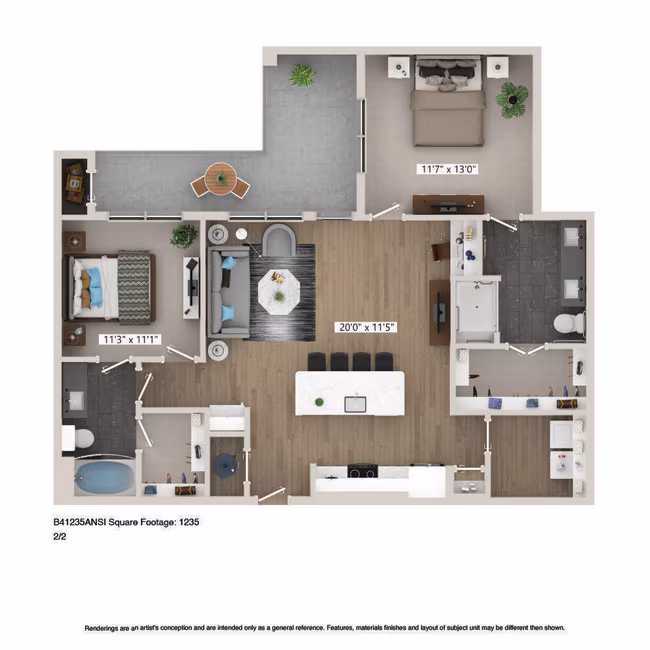 B4.0 ANSI 1216 floor plan